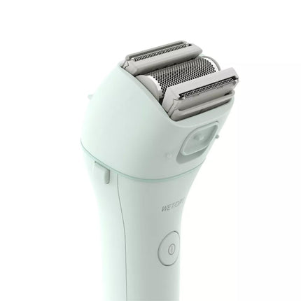 Afeitadora eléctrica Panasonic Close Curves para mujer, rasuradora inalámbrica de 3 cuchillas con recortador desplegable, operación en seco y húmedo - ES-WL60-G (Menta)