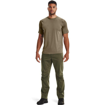Under Armour Men's Tech Breathable Polo Shirt Comfortable Short Sleeve Loose Fit Sports Shirt, Federal Tan, XS