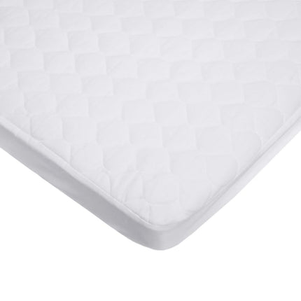 Protector de colchón impermeable para cuna/moisés TL Care, funda acolchada de algodón para colchón de cuna/moisés, blanca, 33" x 15"