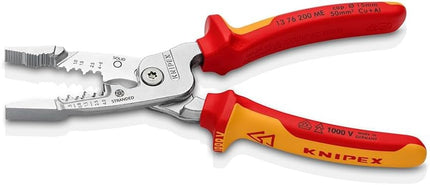 Knipex 13 76 200 ME WireStripper Metric Electrician's Wire Plier with Multi-Component Grip, Red/Yellow