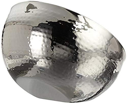 Elegance Hammered 8-Inch Stainless Steel Dual Angle Doublewall Serving Bowl