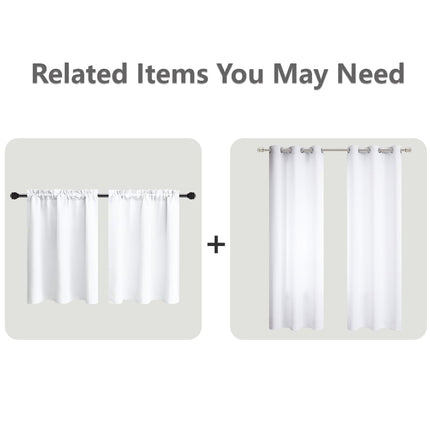 Mrs.Naturall Cortinas de 96 Pulgadas, Set de 2 Paneles, Cortinas Opacas con Ojales para Oscurecer la Habitación del 60-70%, de 96 Pulgadas de Largo para Sala de Estar, Blancas