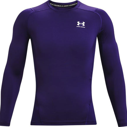 Under Armour Men's HeatGear Compression Long-Sleeve T-Shirt, Purple (500)/White, XXL