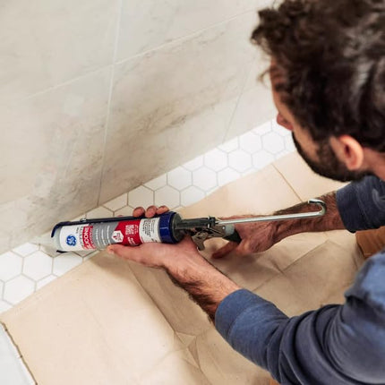 GE Silicone I Tub & Tile Silicone Caulk, 10.1 Oz. Tube, Clear, GE612