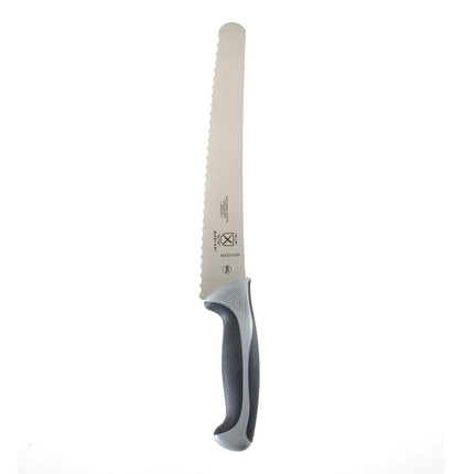Mercer Culinary M23210GY Bread Knife, 10-Inch Wavy Edge Wide, Grey, Green