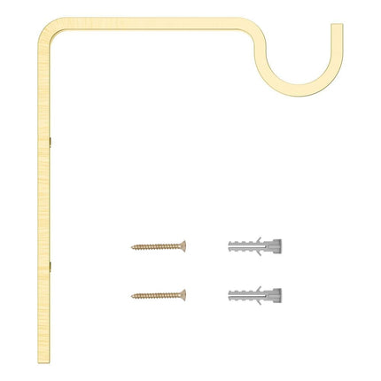 National Hardware N275-508 Extended Wall Hook, 9'', Brushed Gold