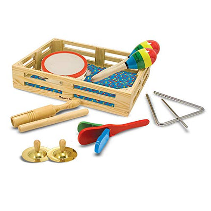 Melissa & Doug Band-in-a-Box Clap! Clang! Tap! - 10-Piece Musical Instrument Set