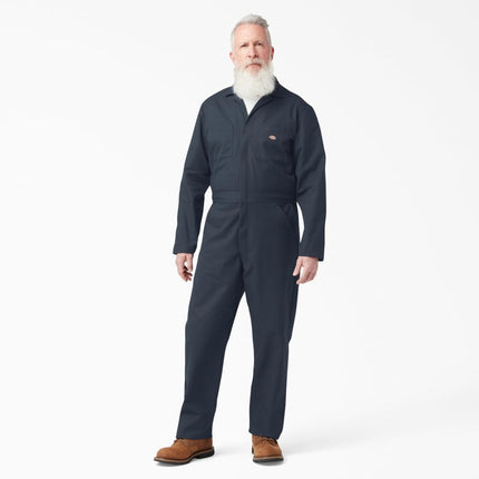 Combinaison de travail Dickies à manches longues pour homme, bleu marine foncé, S (grand)