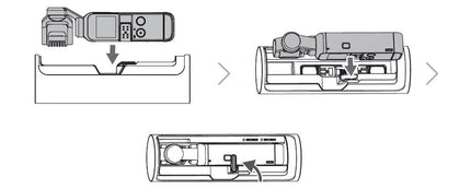 Estuche de carga DJI Pocket 2 - Cómodo diseño giratorio para abrir, Carga en movimiento, práctico para almacenar, Orificio para cordón para un transporte cómodo, Impresionantes 1500 mAh de potencia para un mayor tiempo de disparo