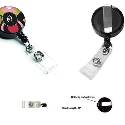 Caroline's Treasures Letter O Monogram, Retro in Black Retractable Badge Reel, Multicolor (AM1001-OBR)