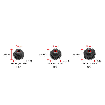 50T Spur Gear 18T 20T 22T Pinion Gears 1.0M Hardened Steel for Traxxas XMAXX XRT XO-1 Maxx E-REVO 2.0 VXL Upgrade Parts