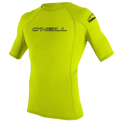 O'Neill UV Sun 50+ Protección Juvenil Basic Skins Camiseta de Manga Corta con Cuello Redondo y Protección Solar, Lima, 14