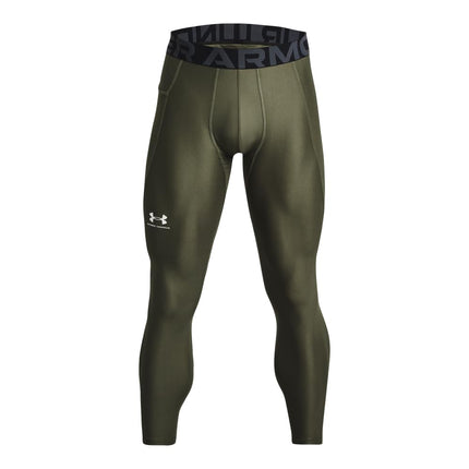 Under Armour Men's Standard HeatGear Leggings, (305) Team Kelly Green / / White, Small