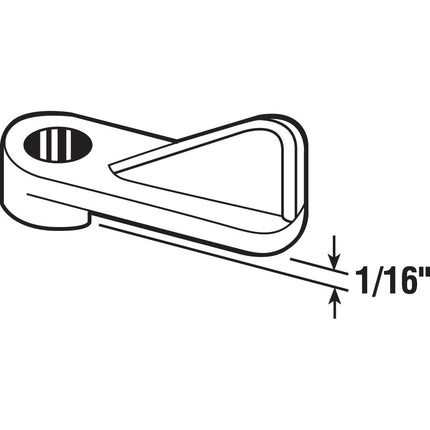 Prime-Line Make-2-Fit PL 7739 Window Screen Clip, 1/16 in D, Gray Plastic