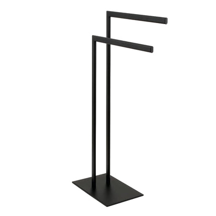 Kingston Brass SCC3090 Edenscape Pedestal Dual Towel Rack, Matte Black