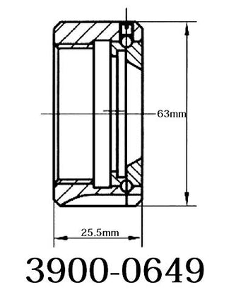 HHIP 3900-0649 Tuerca de portaherramientas, ER-40 Tipo B M50 x 1.5 Er, 25.5 mm