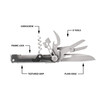 Gerber Gear Armbar Cork, Multiherramienta con sacacorchos, Ónix