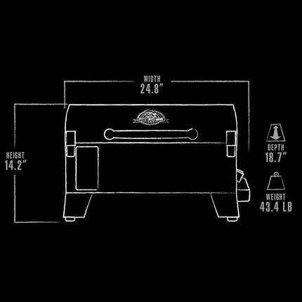 Pit Boss 150 Wood Pellet Grill & Smoker with Flame Broiler 256-Sq. In. Cooking Space, 180°F to 500°F Temperature Range, 7 lb. Pellet Hopper, for Tailgating, Camping, or Travel, Black