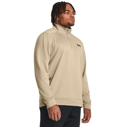 Under Armour Mens Half Zip Fleece Top Brown XXL