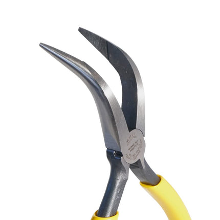 Klein Tools D302-6 Needle Nose Pliers, Long Nose Side Cutters, Alligator Pliers with Curved Handle, 6-1/2-Inch