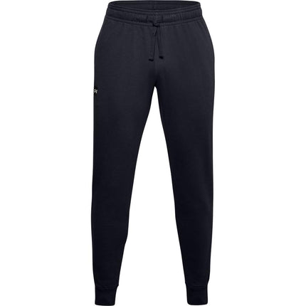 Under Armour Mens Ua Rival Fleece Joggers Sweatpants, Black / / White, L EU