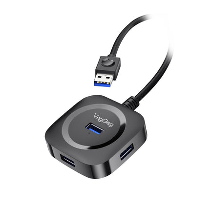 3.3FT/1M USB 3.0 Hub for Laptop, Multi Port Expander, Fast Data Transfer USB Splitter Compatible with Windows PC, Mac, Printer, Mobile HDD