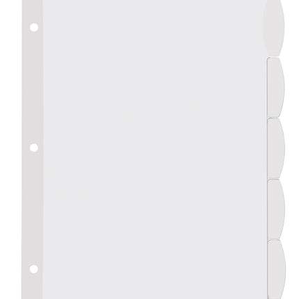Avery Big Tab Printable White Label Dividers with Easy Peel, 5 Tabs, 4 Sets (14432)