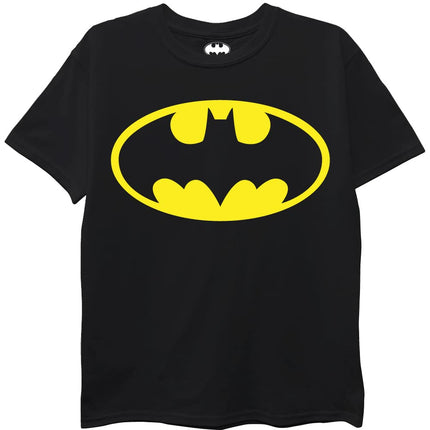 DC Comics Kids' Batman, Superman, The Flash 3 Pack Logo T-Shirt Bundle Set, Black/Royal/Red, 4 Years