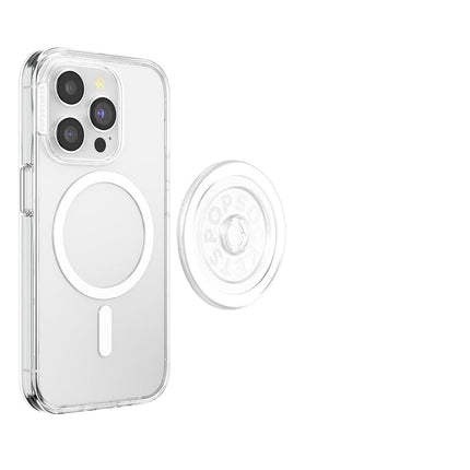 PopSockets MagSafe Grip Base – Works with Swappable PopSockets Tops (Top Sold Separately), Magnetic Base, for iPhone MagSafe Cases & Phones - Clear