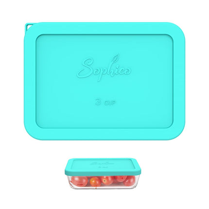 Sophico 3 Cup Rectangle Silicone Storage Cover Lid