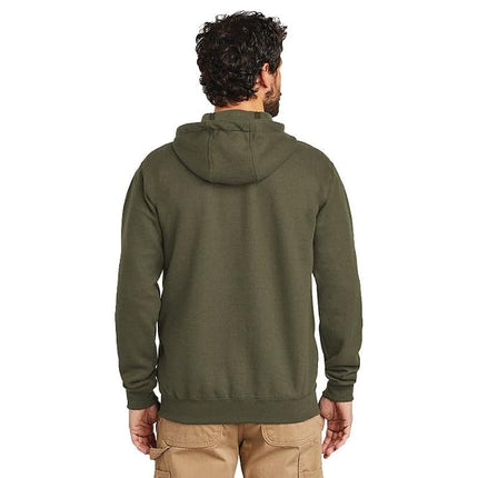 Carhartt Men's Big & Tall Midweight Zip Front Hooded Sweatshirt K122, Moss, XXL Tall