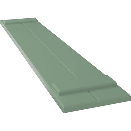 Ekena Millwork 10 3/4"W x 37"H True Fit PVC, Two Board Joined Board-n-Batten Shutters, Track Green (Per Pair - Hardware Not Included)