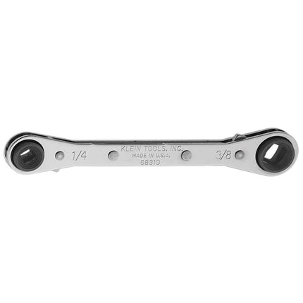 KLEIN TOOLS 68309 Ratcheting Fully-Reversible Refrigeration Wrench with Compact Design and Chrome-Plated Finish