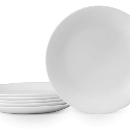 Corelle Frost White Lunch Plate Set for 6 | 8.5 In