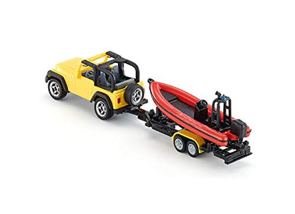 SIKU 1:87 SCALE JEEP WITH BOAT