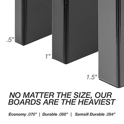 Samsill Durable 1 Inch Binder, Made in The USA, D Ring Binder, Customizable Clear View Cover, White, 4 Pack, Each Holds 220 Pages
