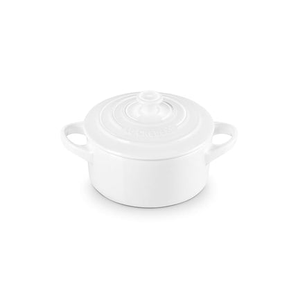 Le Creuset Stoneware 8-Ounce Mini Round Cocotte (White)
