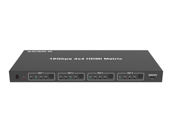 Monoprice Blackbird 4K 4x4 HDMI Matrix, 18G, 4K@60