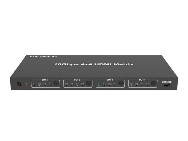Monoprice Blackbird 4K 4x4 HDMI Matrix, 18G, 4K@60