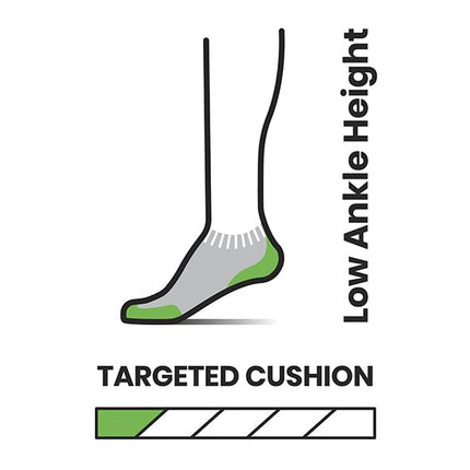 Smartwool Womens Run Targeted Cushion Low Ankle Socks, Black, S EU