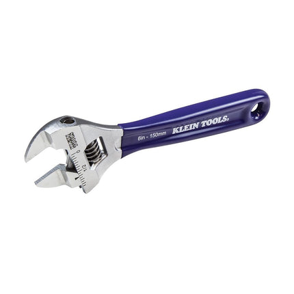 KLEIN TOOLS D86934 Adjustable Wrench, Forged with Slimmer Jaw and a High Polish Chrome Finish, 6-inch