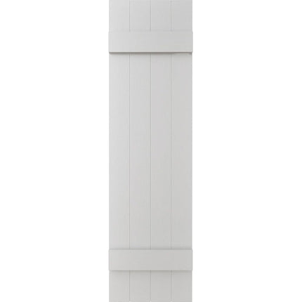Ekena Millwork LJ4C14X02600WH Lifetime Vinyl, Custom Four Board Joined, Board-N-Batten Shutters with Shutter-Loks (Per Pair), 14" W X 26" H, White