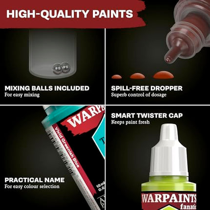 The Army Painter, Warpaints Fanatic Metallics Set Combo, 10 x 18ml Acrylics