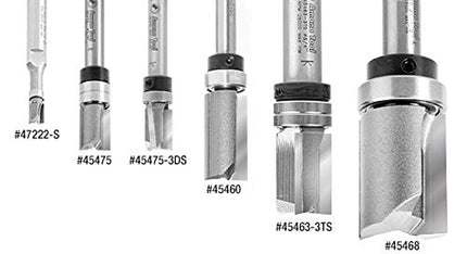 Amana Tool 45365 Carbide Tipped Flush Trim Plunge Template Router Bit 1 Dia x 1 Inch x 1/2 Shank with Upper Ball Bearing