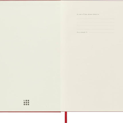 MOLESKINE - 2025-12 Month Daily Hard Cover Diary - Large - Scarlet Red