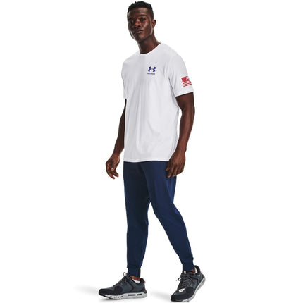 Under Armour Men's New Freedom Flag T-Shirt, White (101)/Royal, Medium