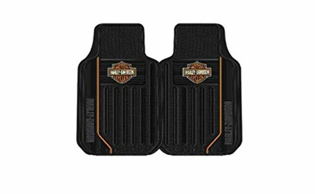 Harley Elite Series B&S Orange Floor Mats, Floor Mats by Plasticolor (001653R01)