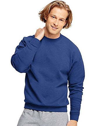 Hanes Unisex Adult’s Sweatshirt - Blue - Large