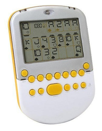 Radica Big Screen Solitaire - White/ Silver with Yellow Accents