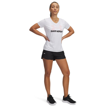 Under Armour Womens Tech Play Up Shorts, (001) Black / / White, 3X